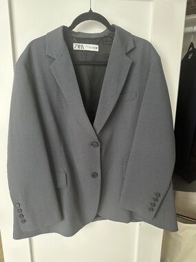 ZARA Blazer Grey Gray Oversized